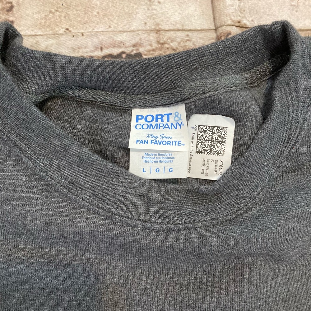 NWT Port & company USS Carl Vinson CVN-19 veteran gray fleece unisex sweater L. - Picture 6 of 9